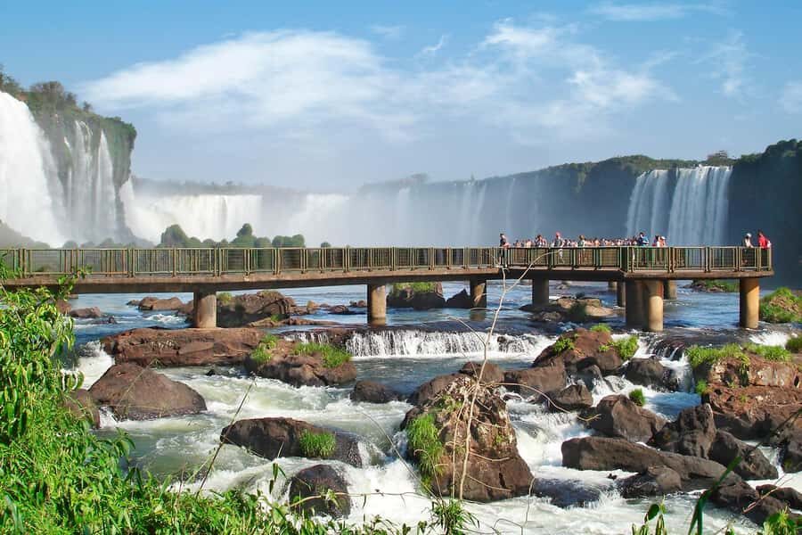 From Argentina: Iguazu Falls Brazil Side & Itaipu Dam - Panoramic lift and leaving the falls: how the tour keeps you moving