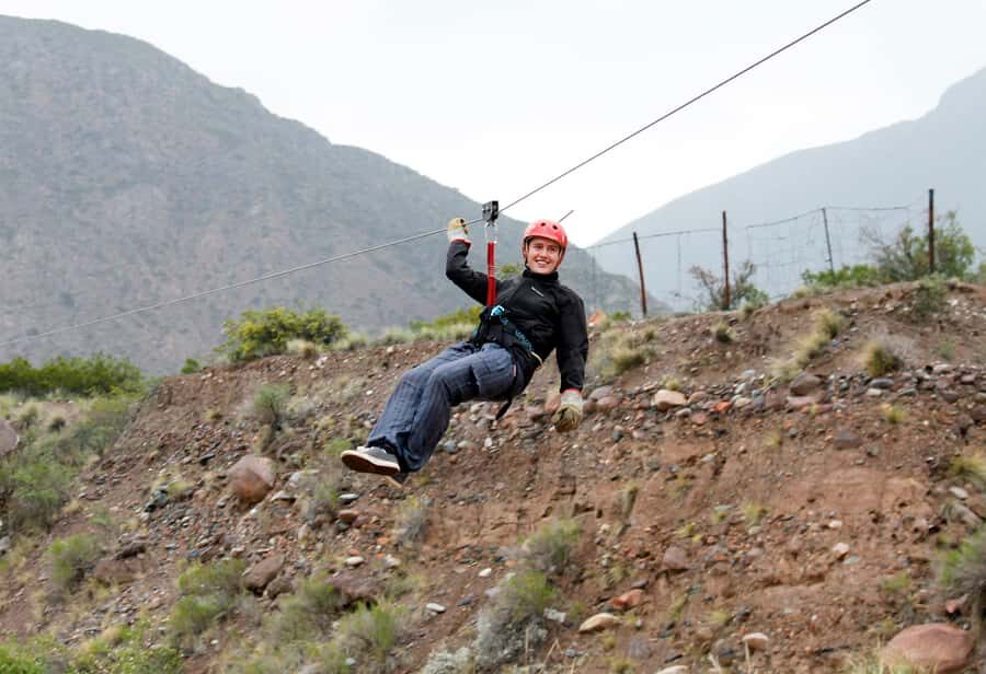 Mendoza: Trekking, Abseiling and Zipline - Zipline time over the Mendoza River: flying 10 meters up
