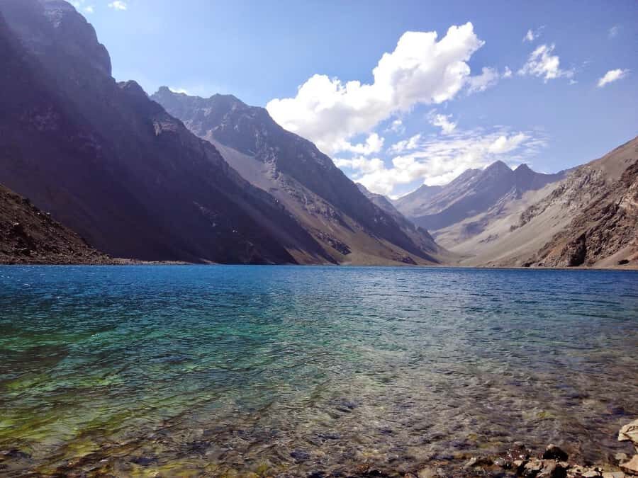 Santiago: Portillo, Inca Lagoon with Optional Aconcagua Park - Aconcagua in the distance, old rail lines, and the Rio Blanco corridor