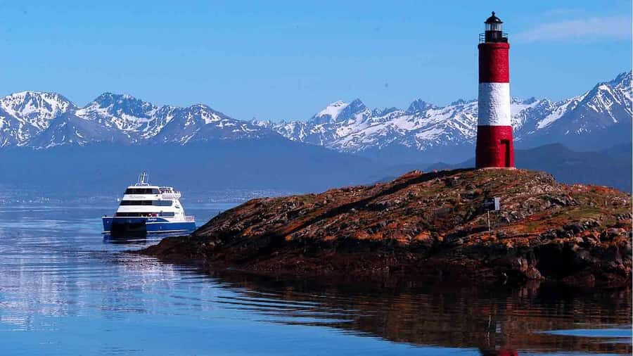 Ushuaia: Beagle Channel Penguin Colony Tour - Les Eclaireurs Lighthouse: cormorants and the SS Monte Cervantes story
