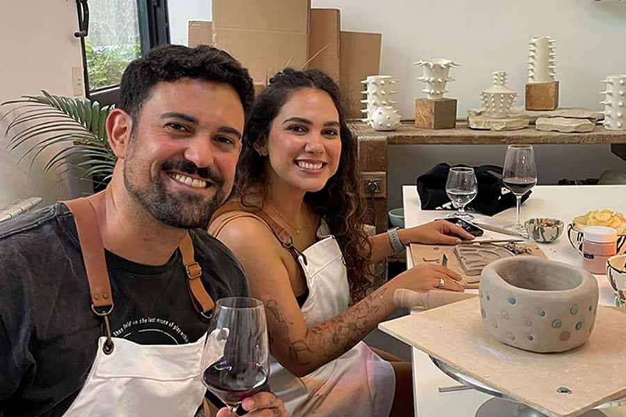 Wine & Pottery Class For Beginners in Buenos Aires Argentina - Hand-Building 101: Shaping Your Ceramic Piece With Simple Guidance